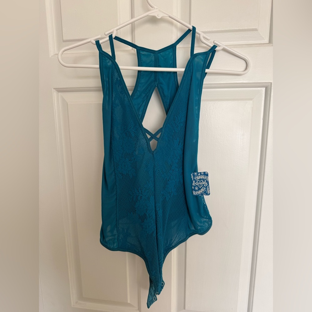 Free People Intimately Turquoise Lace Bodysuit | NWT Never Worn